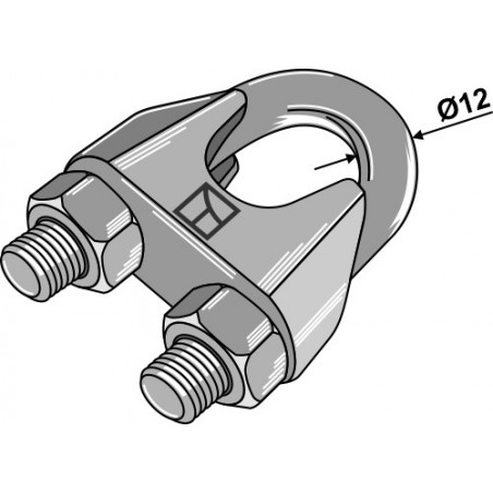 Collier de serrage pour câble métallique d'apré DIN 741 galvanisé